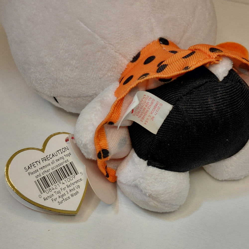 Ty Hello Kitty Plush Orange Polka Dress, Metallic Bow by Beanie Babies Company - Picture 9 of 13